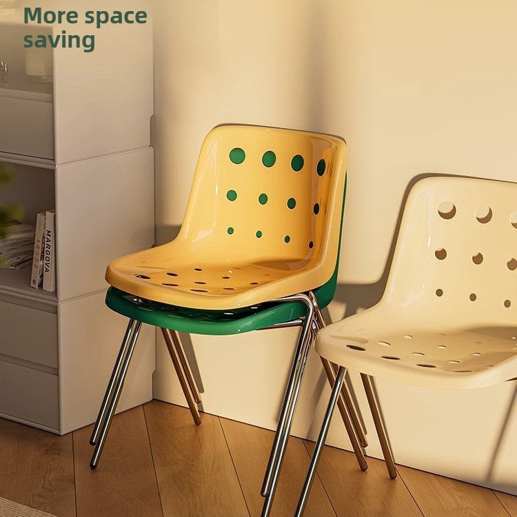 Cheese Chair Creative Ins Household Plastic Dining Chair Simple Designer Middle Ancient Dining Chair Cream Style Backrest Stool