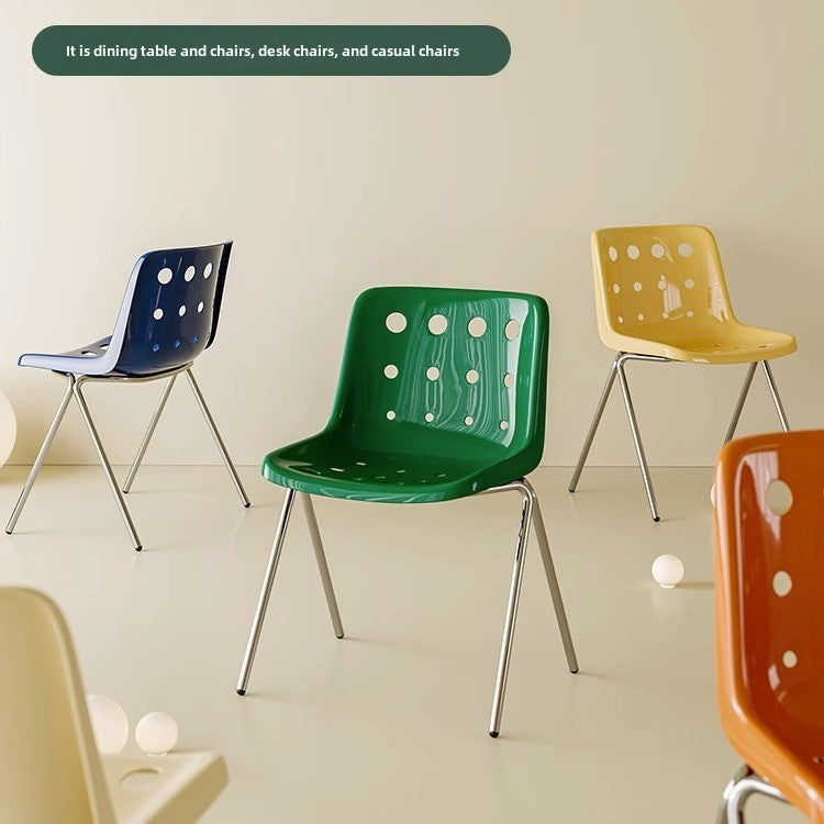 Cheese Chair Creative Ins Household Plastic Dining Chair Simple Designer Middle Ancient Dining Chair Cream Style Backrest Stool